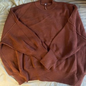 Free people oversized drop shoulder sweater